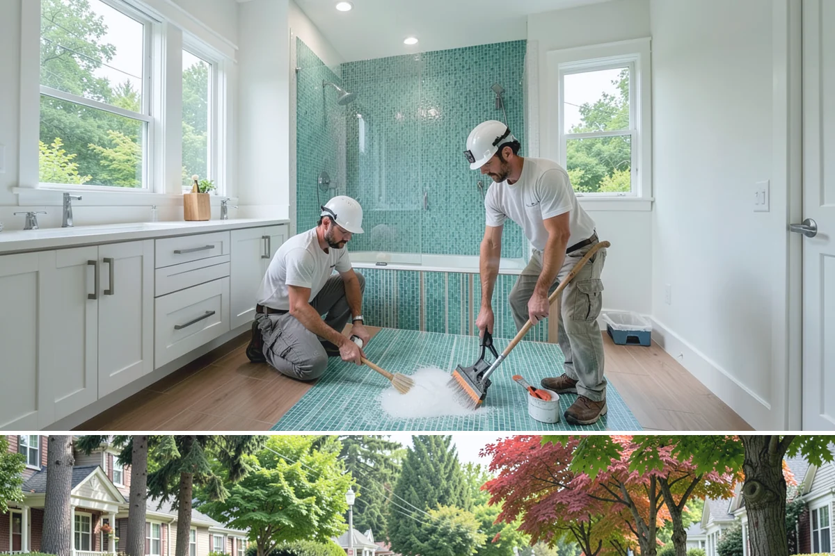 Stone Wall Construction in Beaux Arts Village, King County, WA - We build stone walls in the drier months so mortar and footings set without rain disruption.