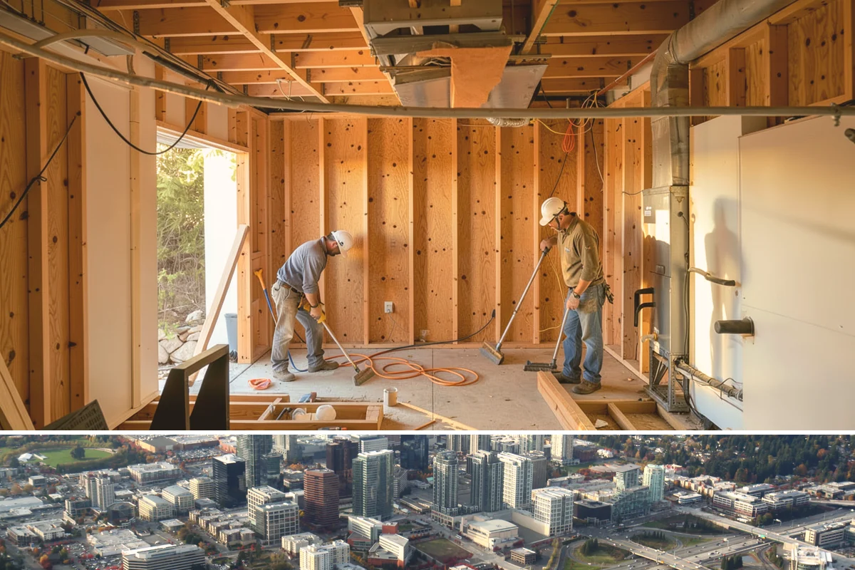 Stone Wall Construction in Bellevue, King County, WA - We build stone walls in the drier months so mortar and footings set without rain disruption.
