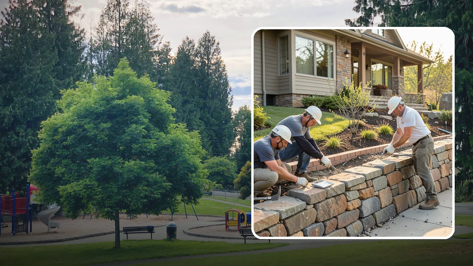 Stone Wall Construction in Bonney Lake, Pierce County, WA - Handcrafted stone walls, freestanding or retaining, that add permanence and beauty to your landscape.