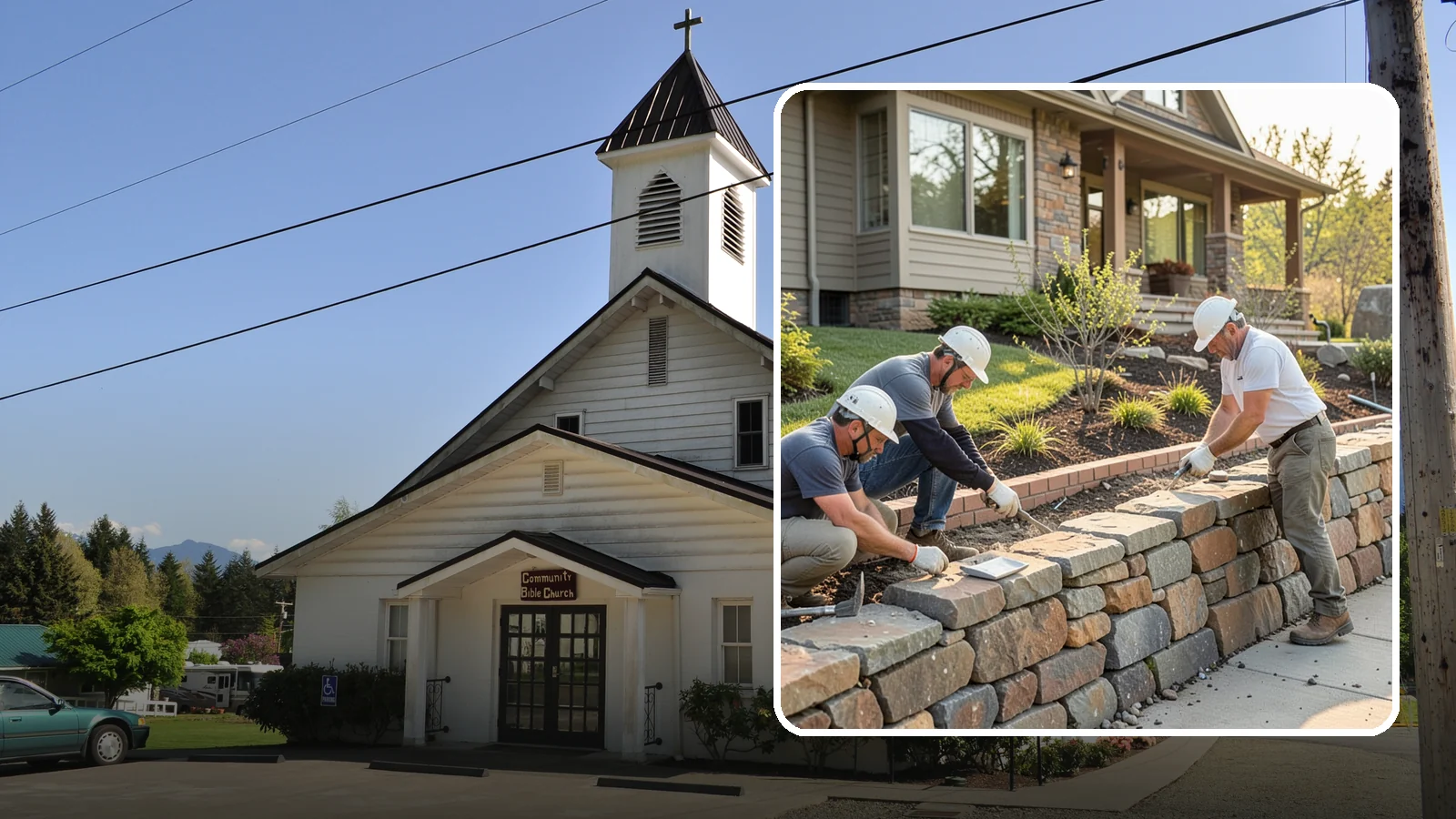 Stone Wall Construction in Concrete, Skagit County, WA - Handcrafted stone walls, freestanding or retaining, that add permanence and beauty to your landscape.