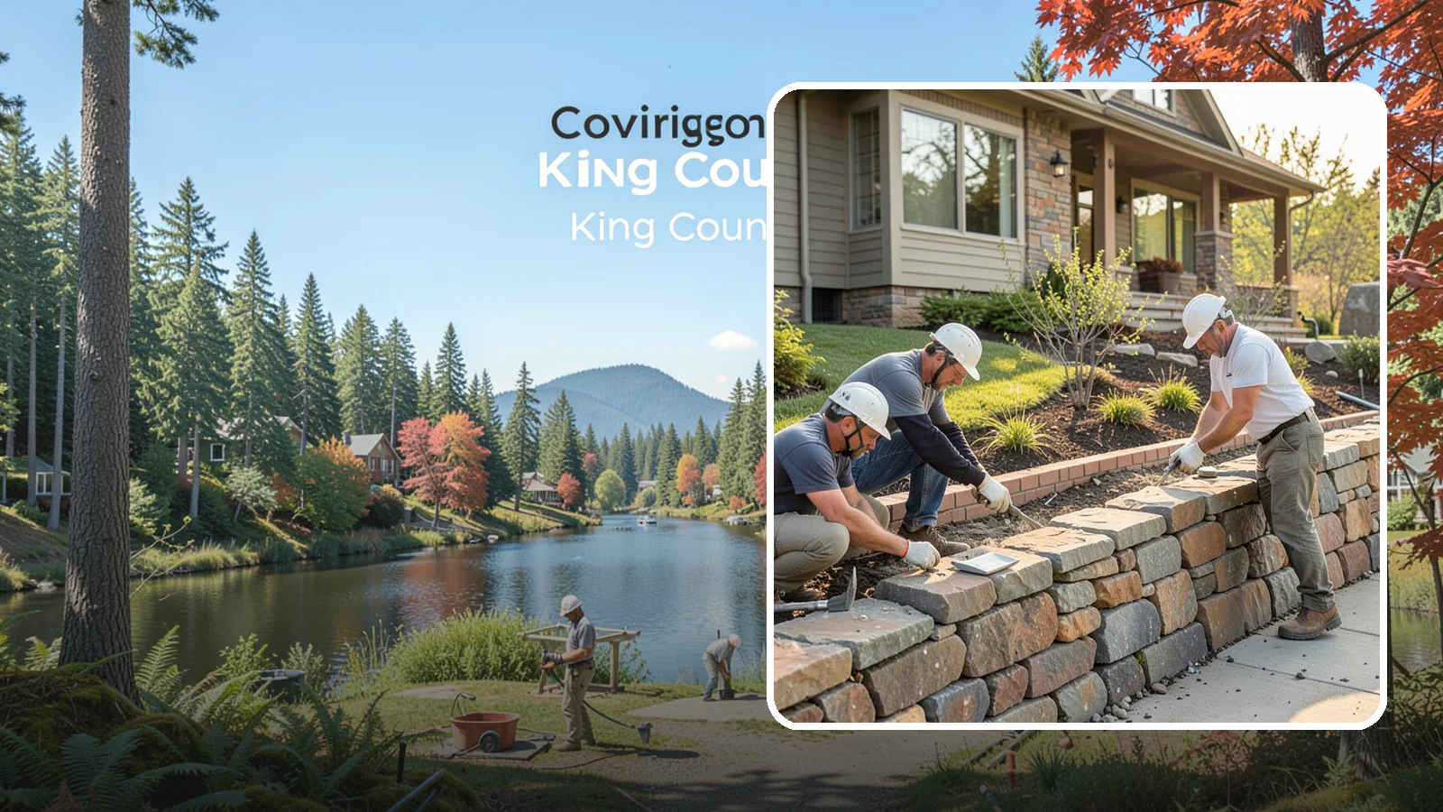 Stone Wall Construction in Covington, King County, WA - Handcrafted stone walls, freestanding or retaining, that add permanence and beauty to your landscape.