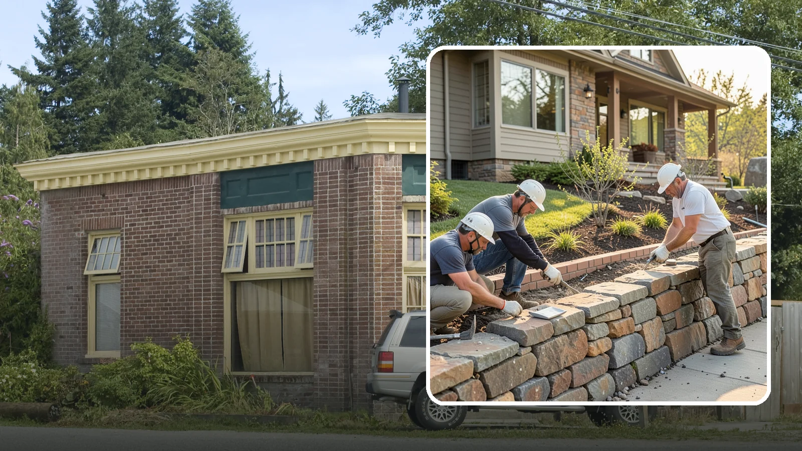 Stone Wall Construction in Hamilton, Skagit County, WA - Handcrafted stone walls, freestanding or retaining, that add permanence and beauty to your landscape.