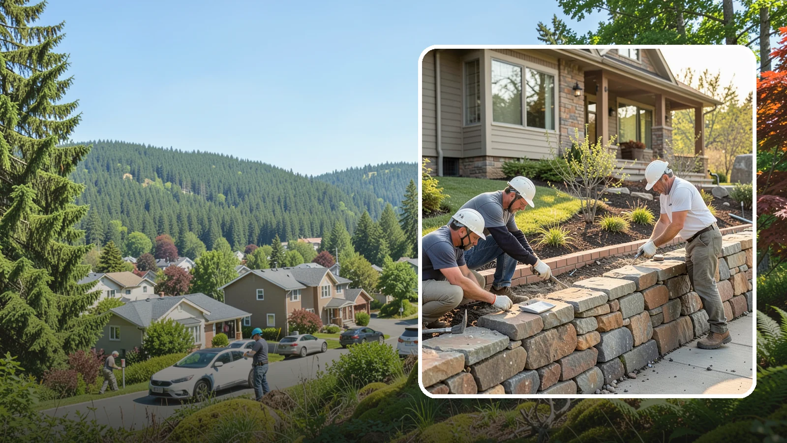 Stone Wall Construction in Index, Snohomish County, WA - Handcrafted stone walls, freestanding or retaining, that add permanence and beauty to your landscape.