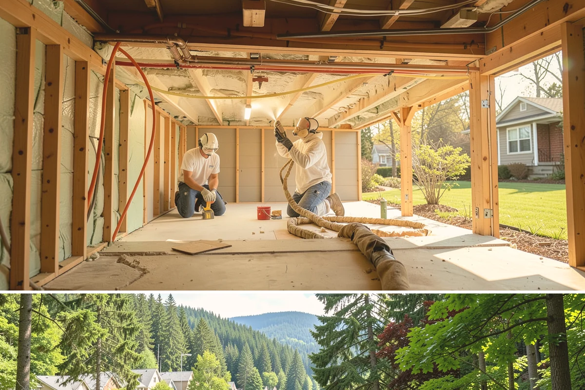 Stone Wall Construction in Lake Forest Park, King County, WA - We build stone walls in the drier months so mortar and footings set without rain disruption.