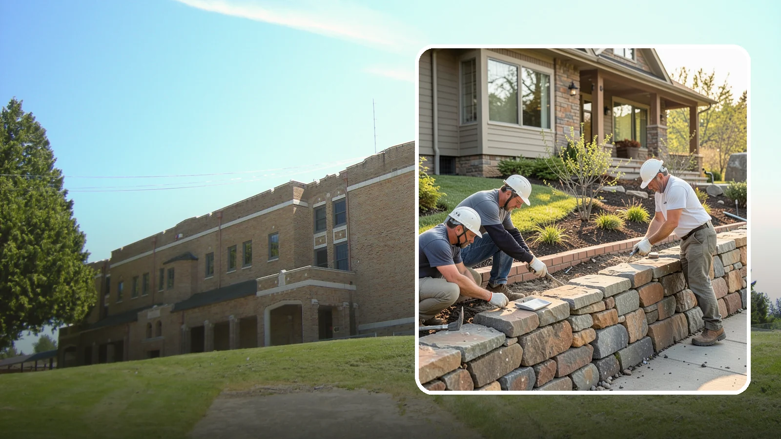 Stone Wall Construction in Maple Valley, King County, WA - Handcrafted stone walls, freestanding or retaining, that add permanence and beauty to your landscape.
