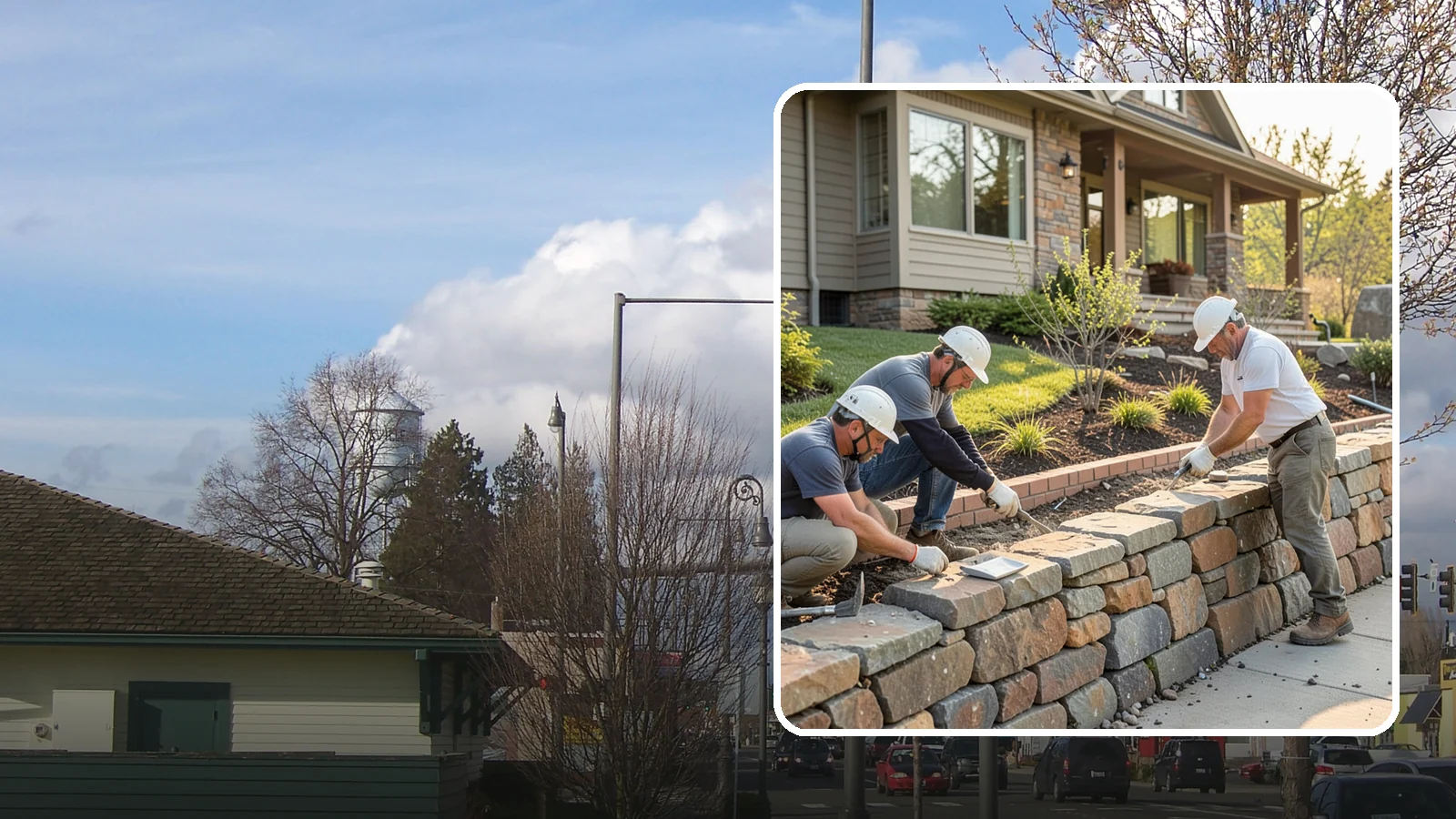 Stone Wall Construction in Marysville, Snohomish County, WA - Handcrafted stone walls, freestanding or retaining, that add permanence and beauty to your landscape.