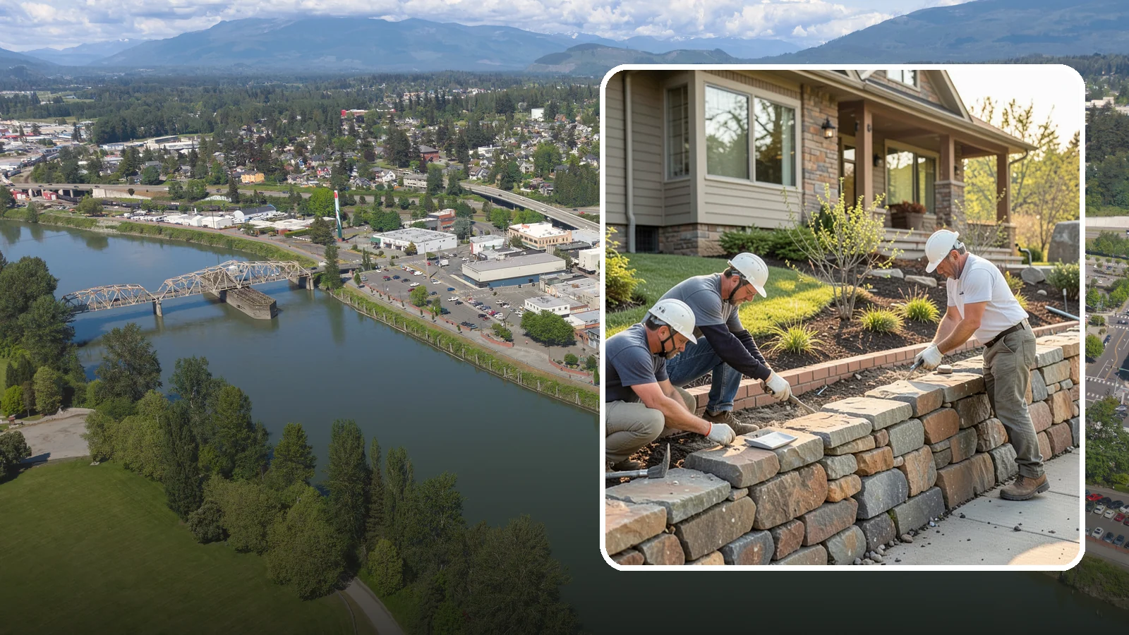 Stone Wall Construction in Mount Vernon, Skagit County, WA - Handcrafted stone walls, freestanding or retaining, that add permanence and beauty to your landscape.