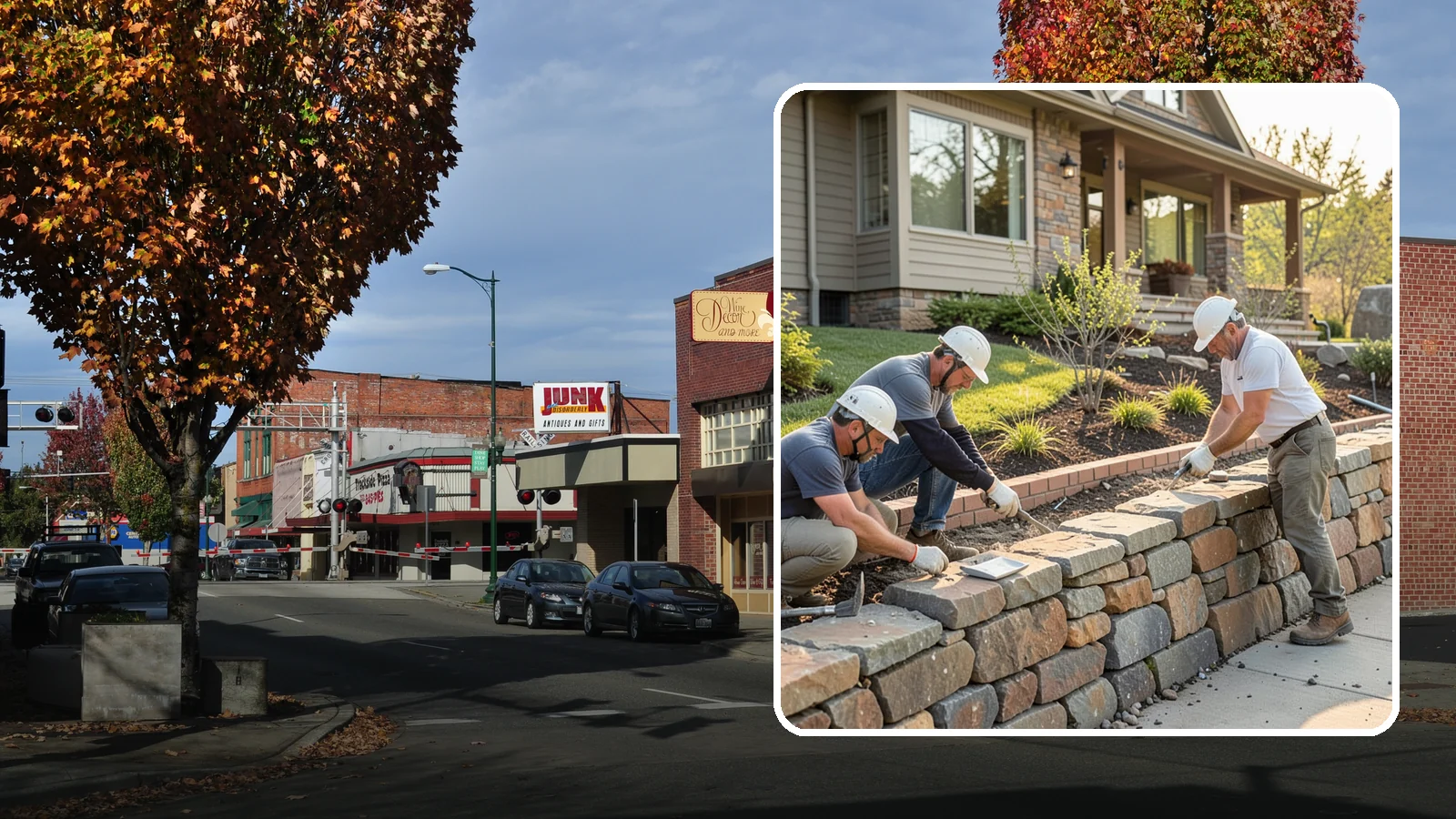 Stone Wall Construction in Puyallup, Pierce County, WA - Handcrafted stone walls, freestanding or retaining, that add permanence and beauty to your landscape.