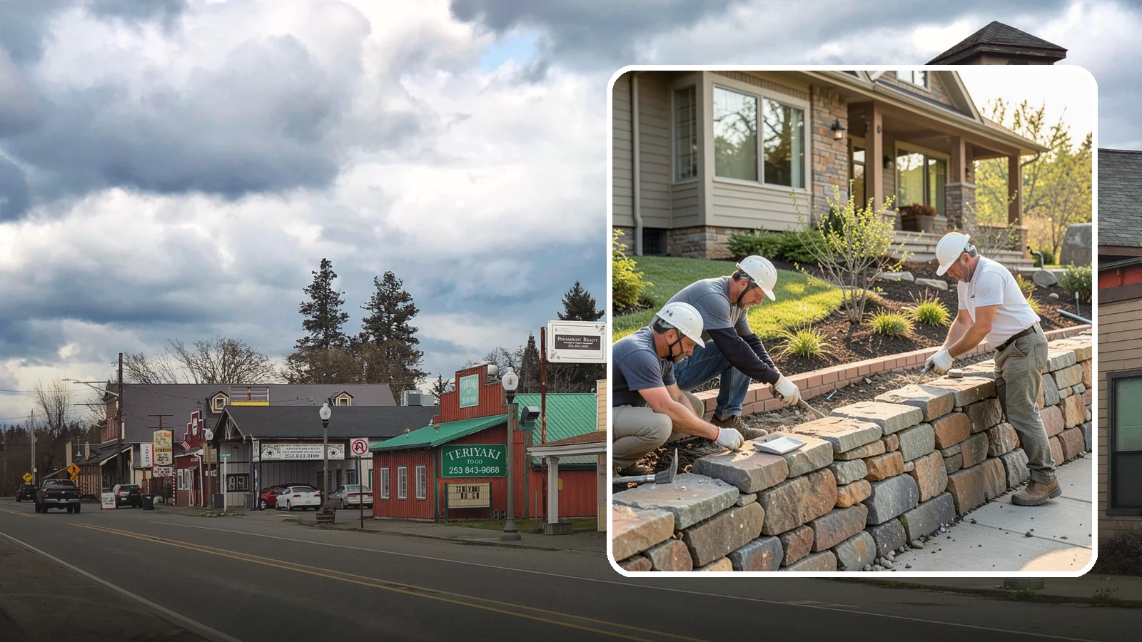 Stone Wall Construction in Roy, Pierce County, WA - Handcrafted stone walls, freestanding or retaining, that add permanence and beauty to your landscape.