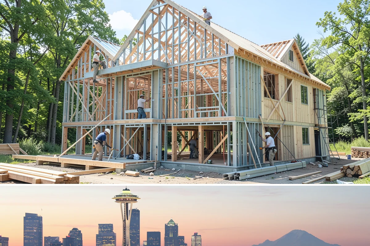 Stone Wall Construction in Seattle, King County, WA - We build stone walls in the drier months so mortar and footings set without rain disruption.