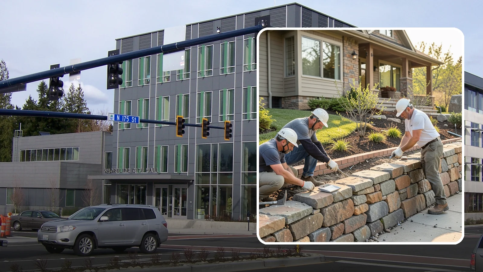 Stone Wall Construction in Shoreline, King County, WA - Handcrafted stone walls, freestanding or retaining, that add permanence and beauty to your landscape.