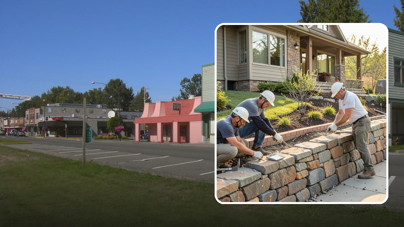 Stone Wall Construction in Snoqualmie, King County, WA - Handcrafted stone walls, freestanding or retaining, that add permanence and beauty to your landscape.