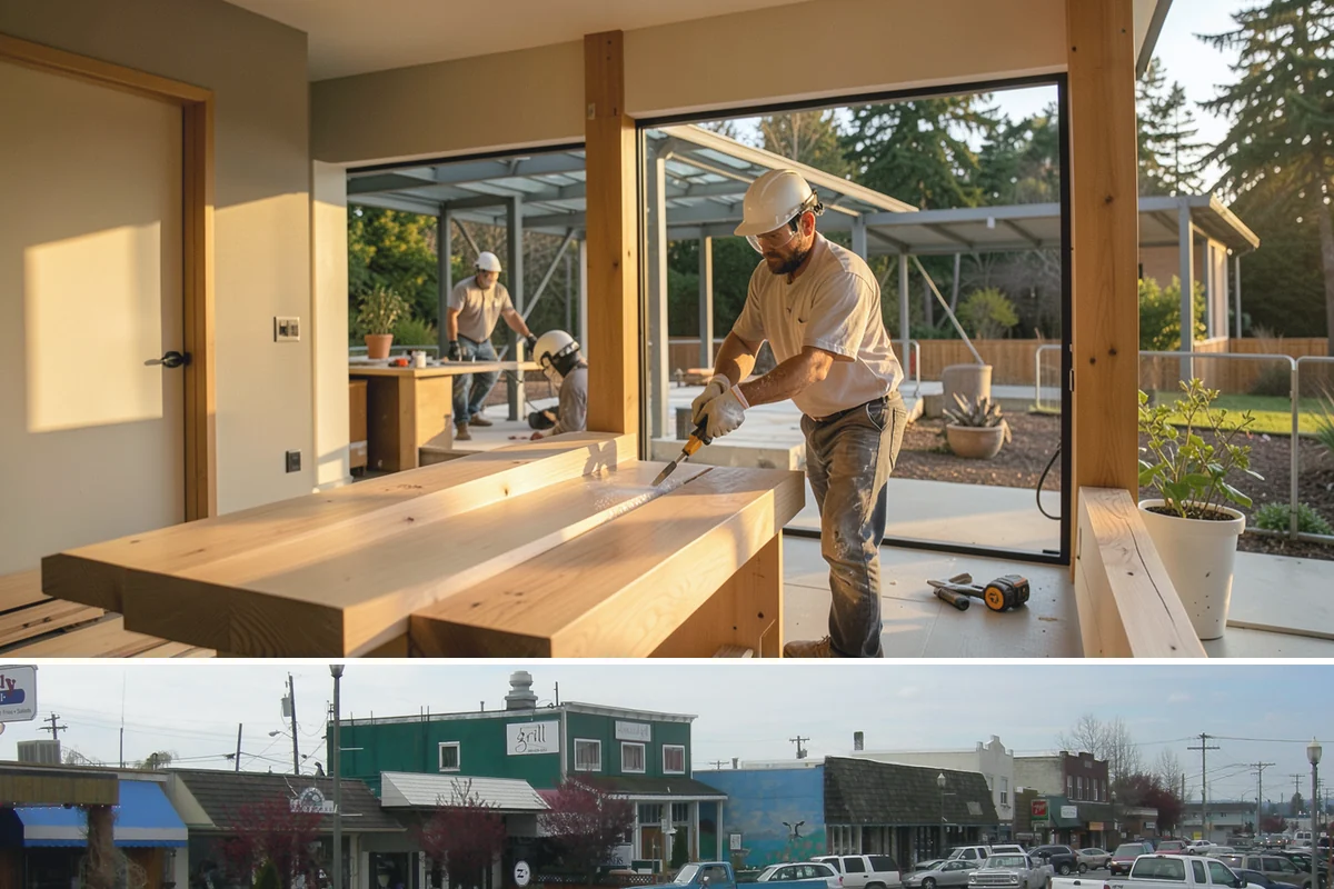 Stone Wall Construction in Stanwood, Snohomish County, WA - We build stone walls in the drier months so mortar and footings set without rain disruption.