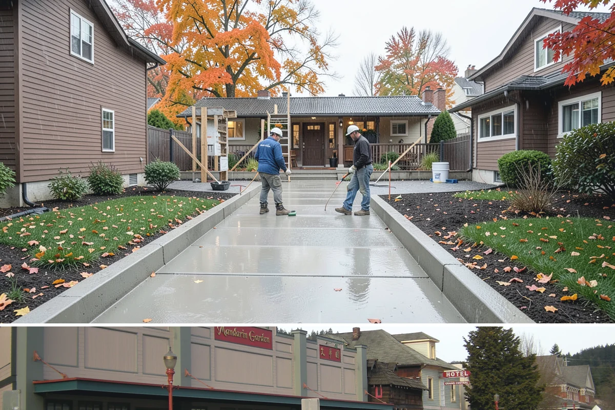 Storage Building Construction in Issaquah, King County, WA - Slab pours and shell work are scheduled for dry weather, making summer the best time to build.