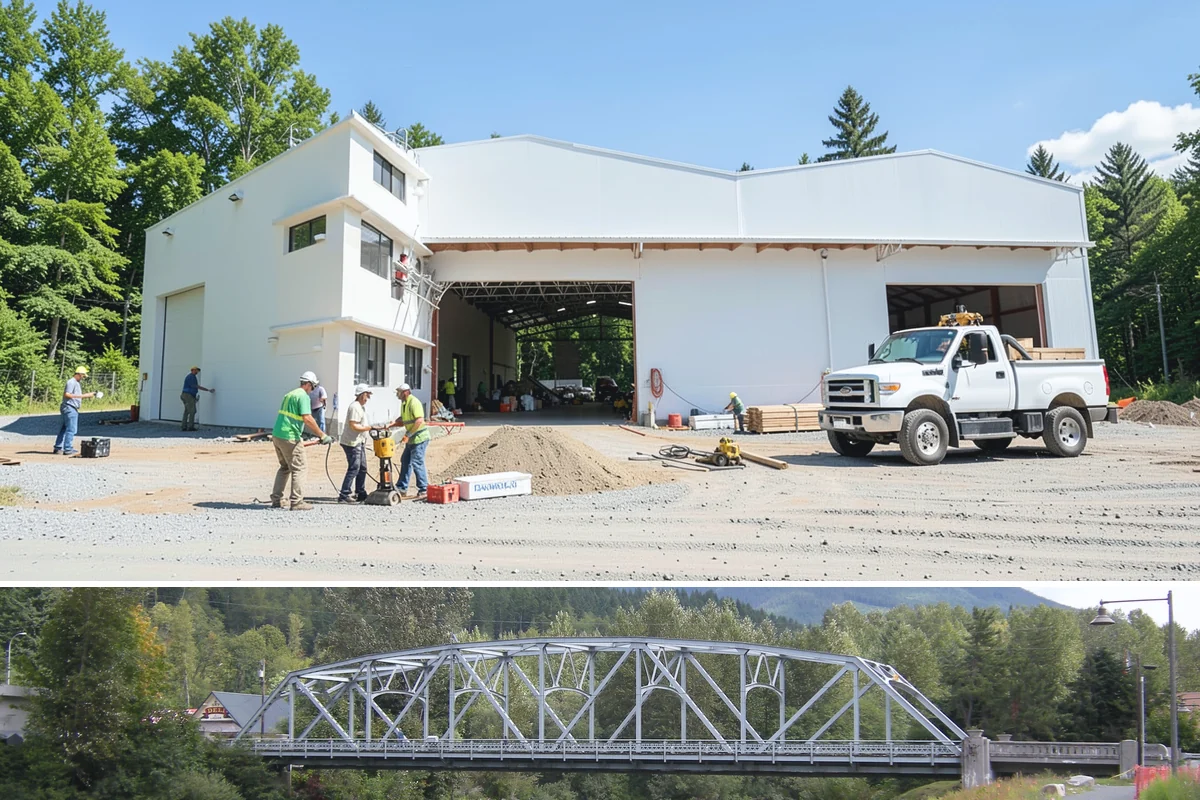 Storage Building Construction in Skykomish, King County, WA - Slab pours and shell work are scheduled for dry weather, making summer the best time to build.