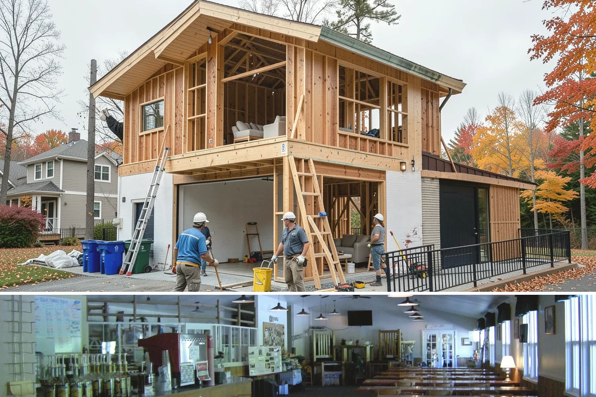 Storefront Construction in Black Diamond, King County, WA - We schedule storefront glazing and sealing for dry weather to ensure clean, weather-tight installations.