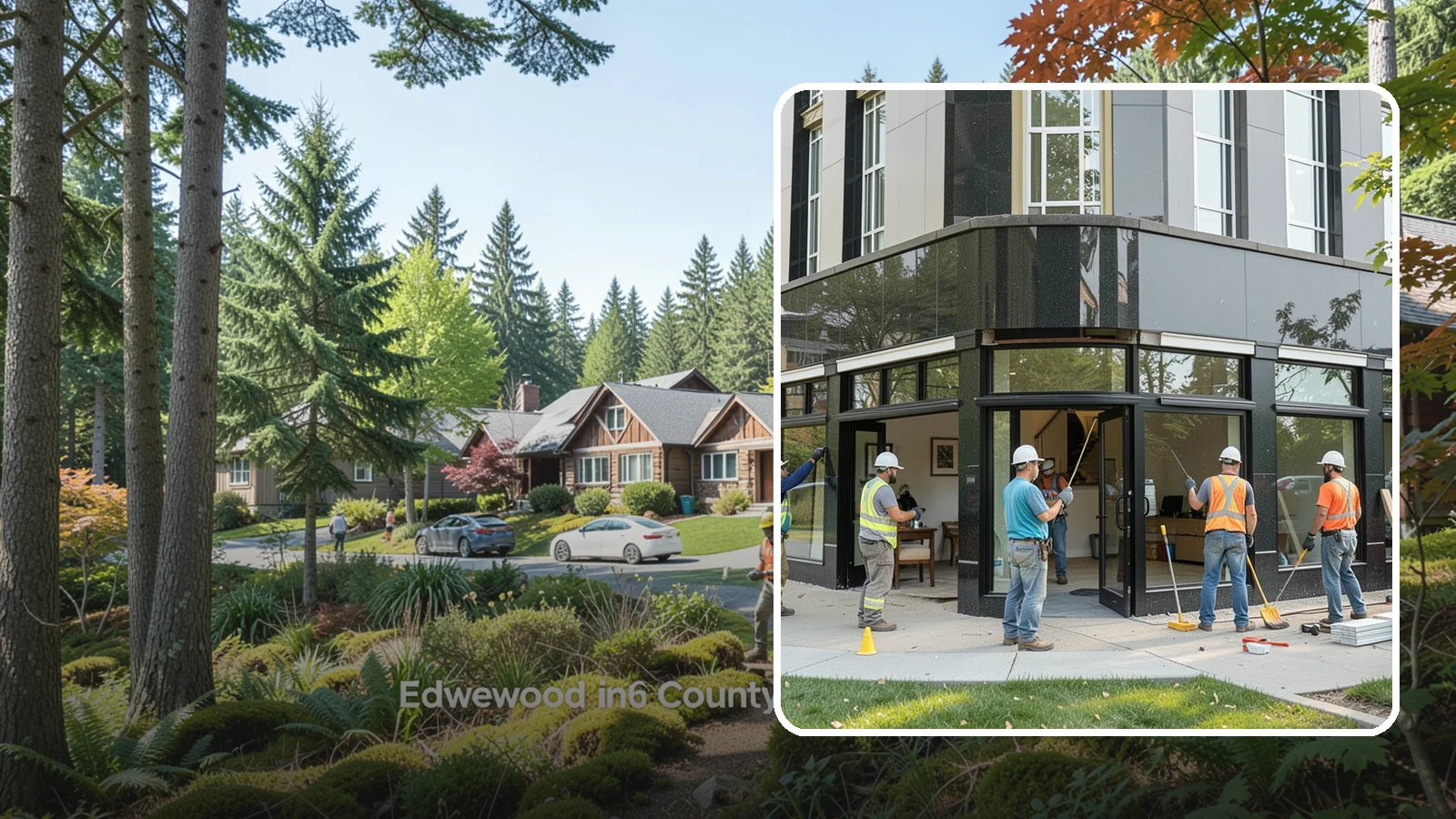Storefront Construction in Edgewood, Pierce County, WA - Design and construction of commercial storefronts, entrances, and glazing systems.