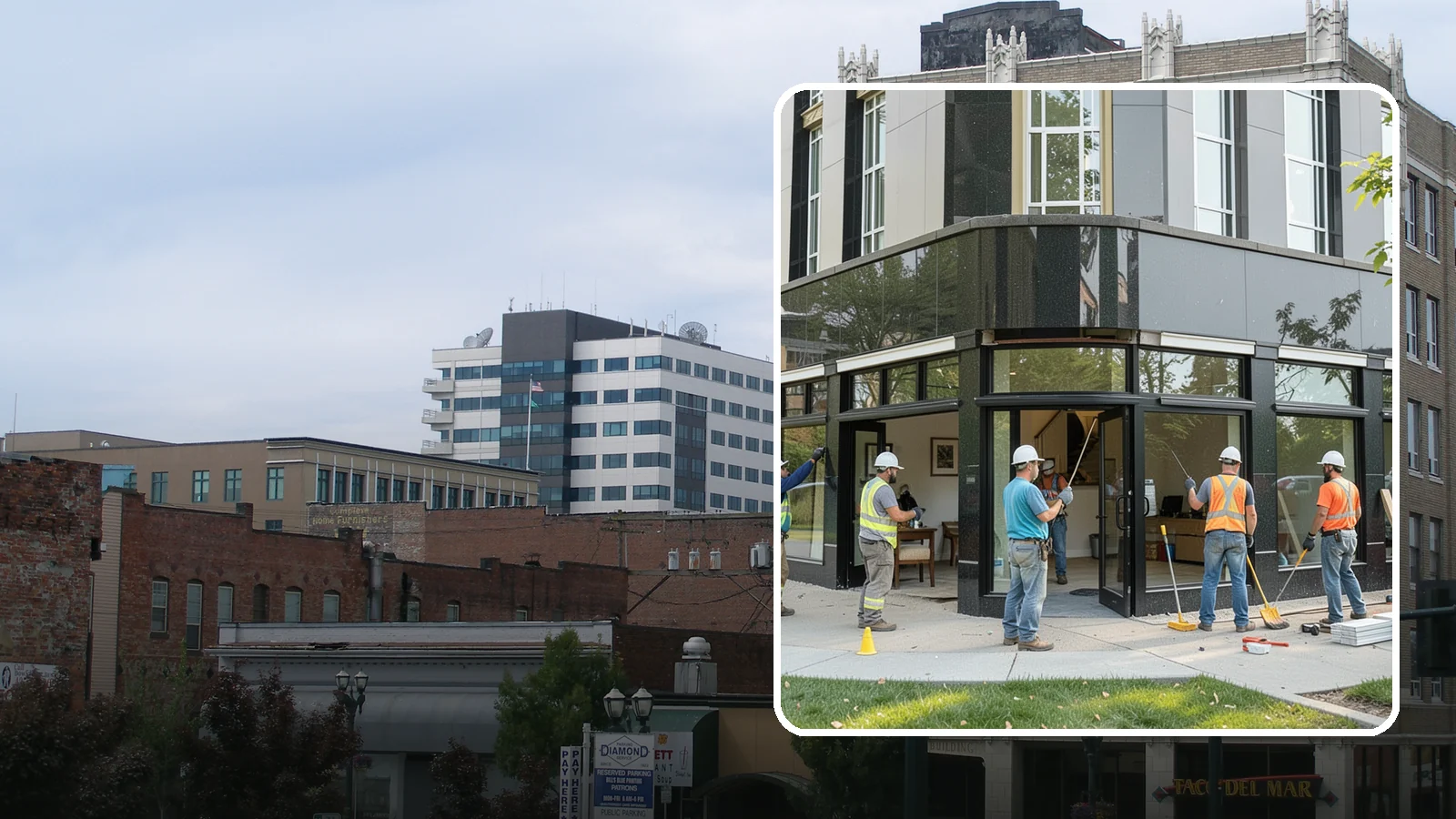 Storefront Construction in Everett, Snohomish County, WA - Design and construction of commercial storefronts, entrances, and glazing systems.