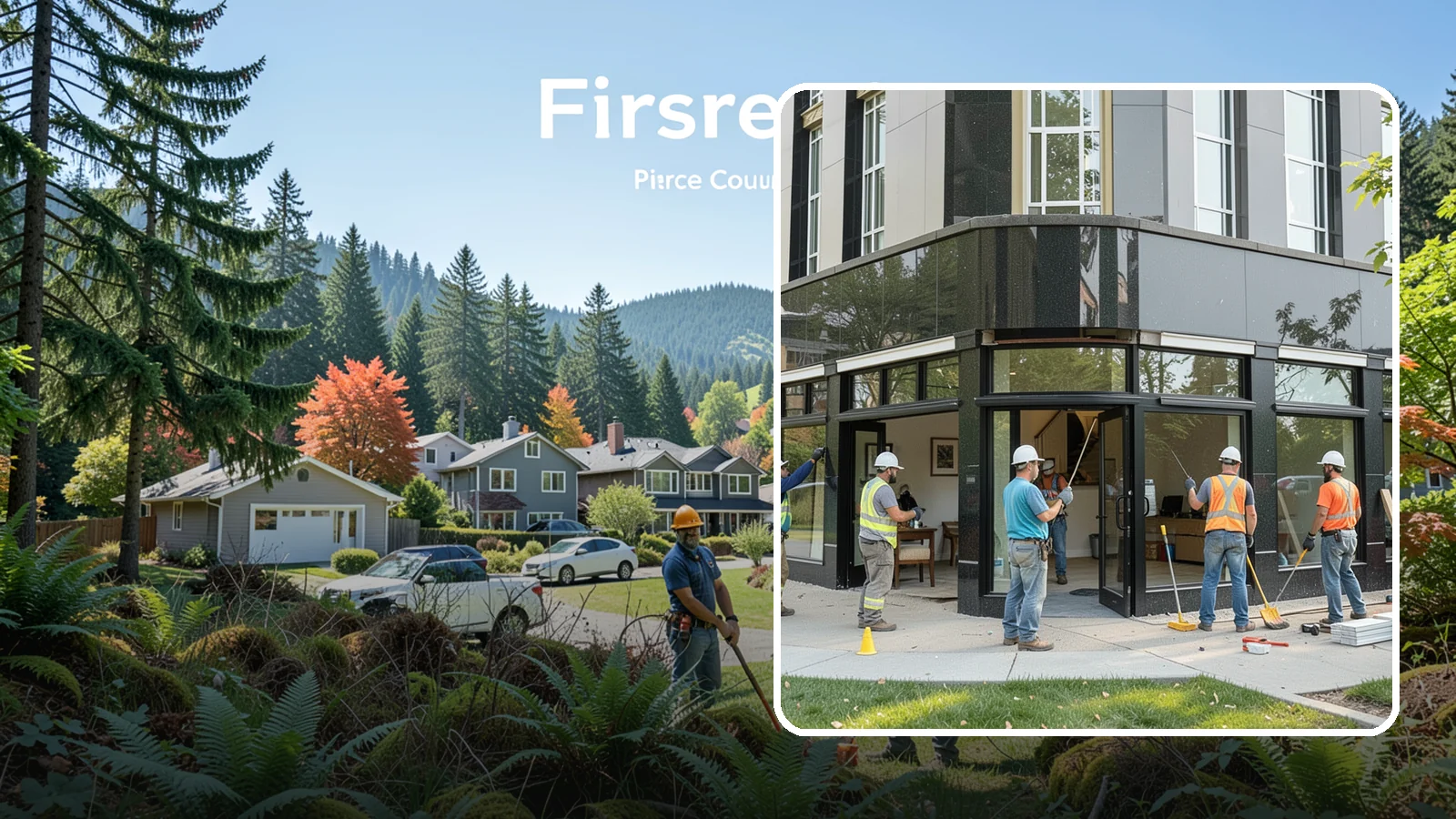 Storefront Construction in Fircrest, Pierce County, WA - Design and construction of commercial storefronts, entrances, and glazing systems.