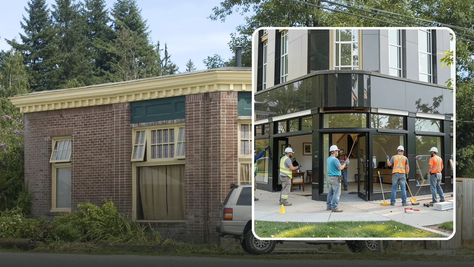Storefront Construction in Hamilton, Skagit County, WA - Design and construction of commercial storefronts, entrances, and glazing systems.