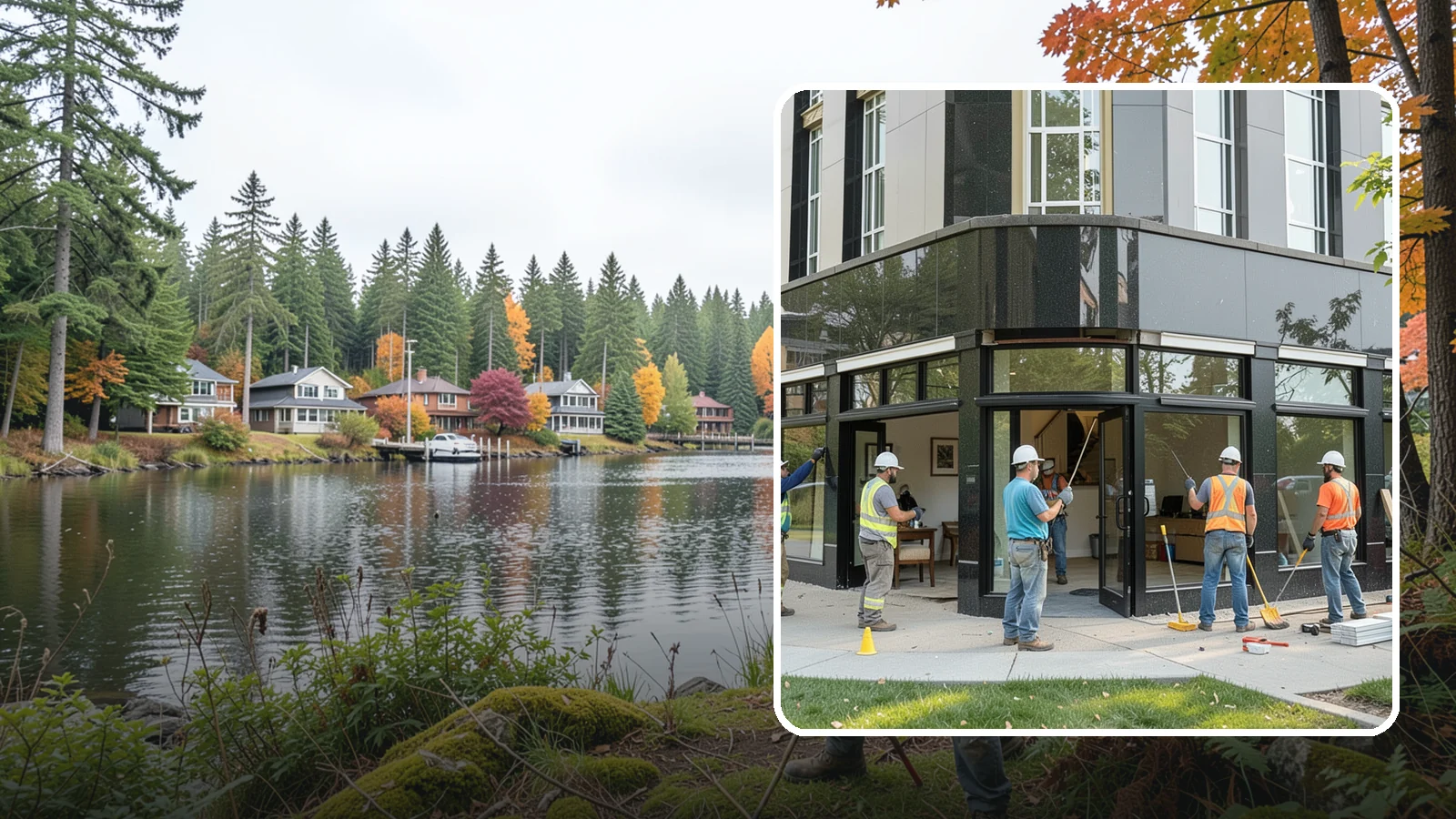 Storefront Construction in La Conner, Skagit County, WA - Design and construction of commercial storefronts, entrances, and glazing systems.