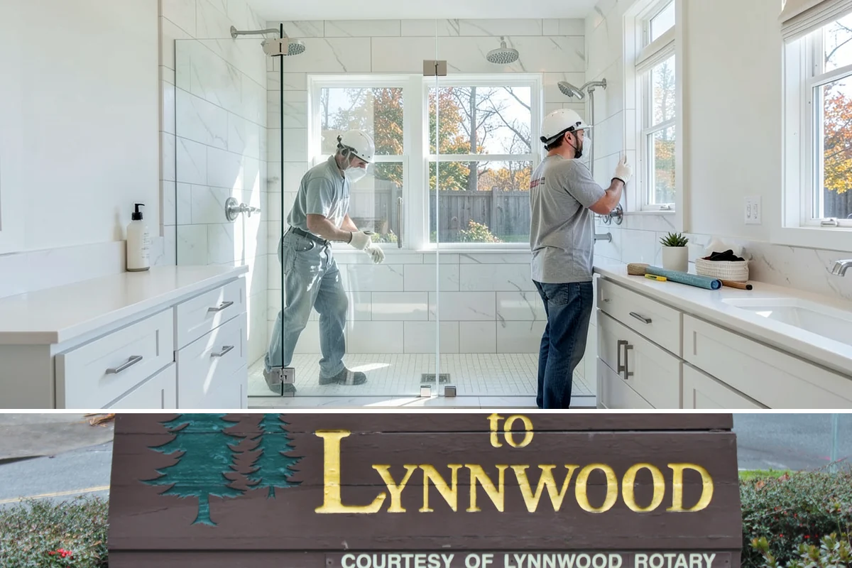 Storefront Construction in Lynnwood, Snohomish County, WA - We schedule storefront glazing and sealing for dry weather to ensure clean, weather-tight installations.