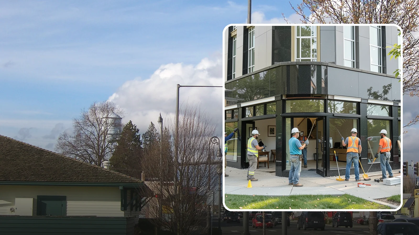 Storefront Construction in Marysville, Snohomish County, WA - Design and construction of commercial storefronts, entrances, and glazing systems.