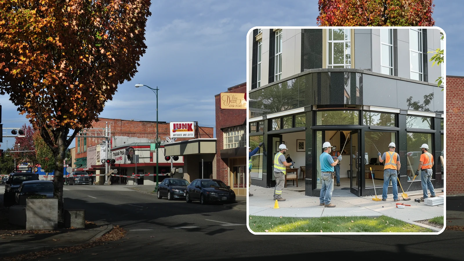 Storefront Construction in Puyallup, Pierce County, WA - Design and construction of commercial storefronts, entrances, and glazing systems.