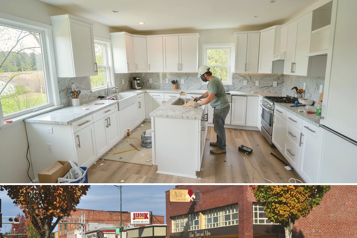 Storefront Construction in Puyallup, Pierce County, WA - We schedule storefront glazing and sealing for dry weather to ensure clean, weather-tight installations.
