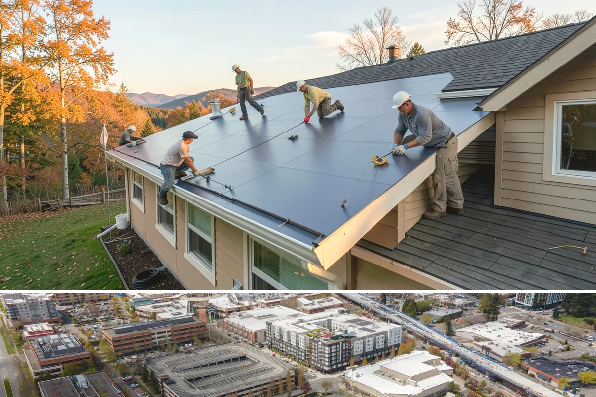 Storefront Construction in Redmond, King County, WA - We schedule storefront glazing and sealing for dry weather to ensure clean, weather-tight installations.