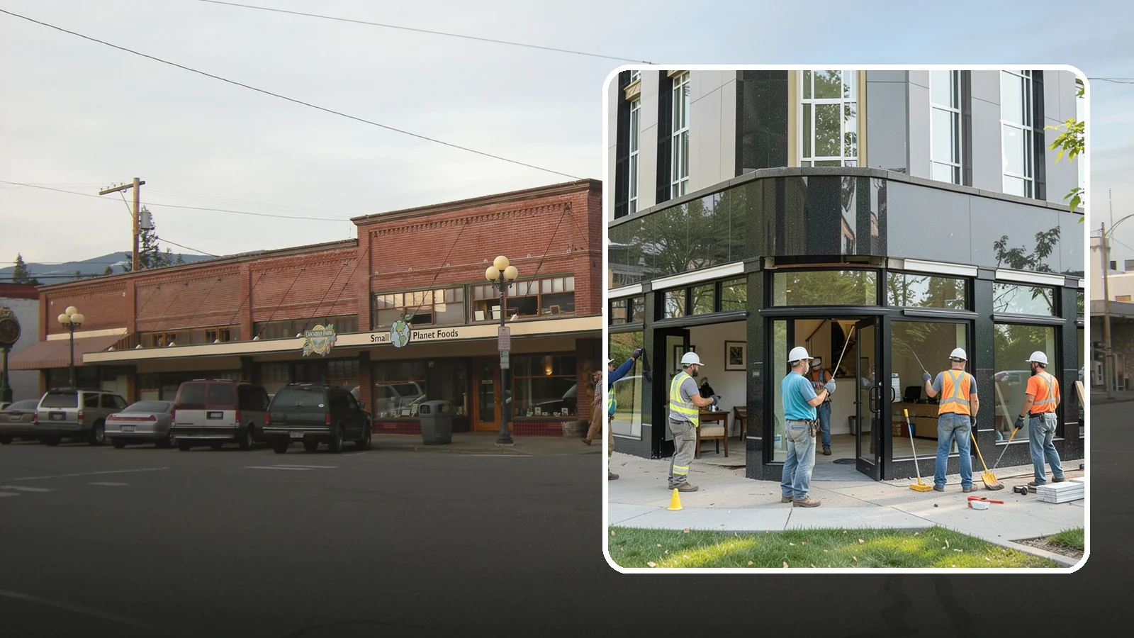 Storefront Construction in Sedro-Woolley, Skagit County, WA - Design and construction of commercial storefronts, entrances, and glazing systems.