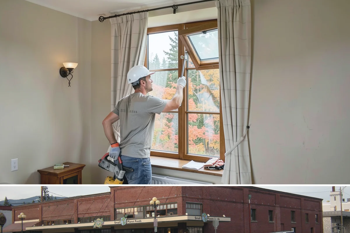 Storefront Construction in Sedro-Woolley, Skagit County, WA - We schedule storefront glazing and sealing for dry weather to ensure clean, weather-tight installations.
