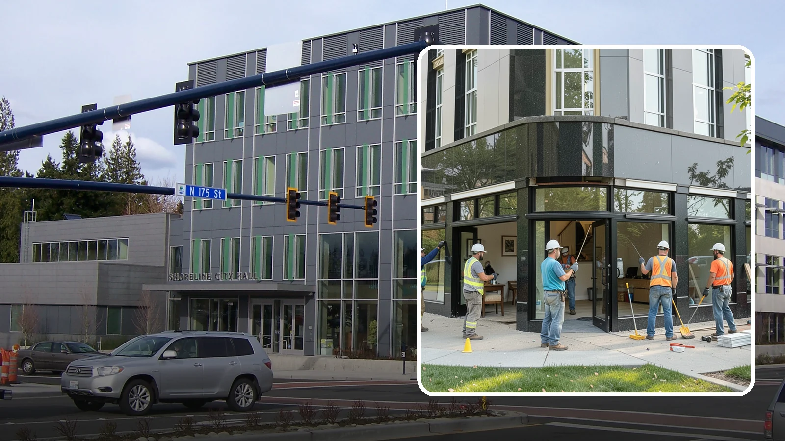 Storefront Construction in Shoreline, King County, WA - Design and construction of commercial storefronts, entrances, and glazing systems.