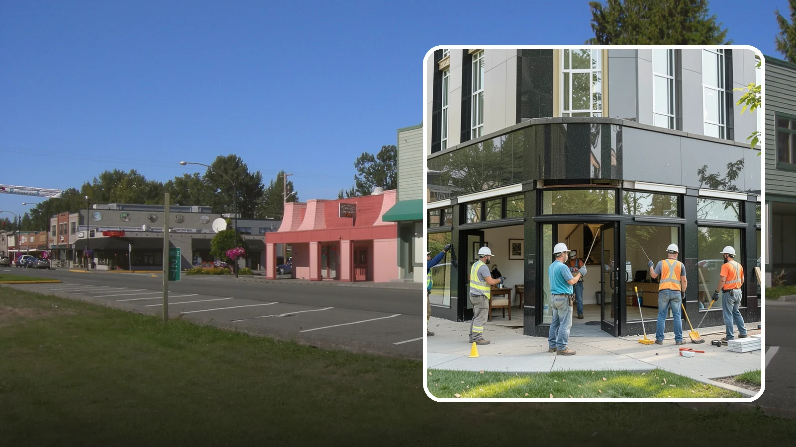 Storefront Construction in Snoqualmie, King County, WA - Design and construction of commercial storefronts, entrances, and glazing systems.