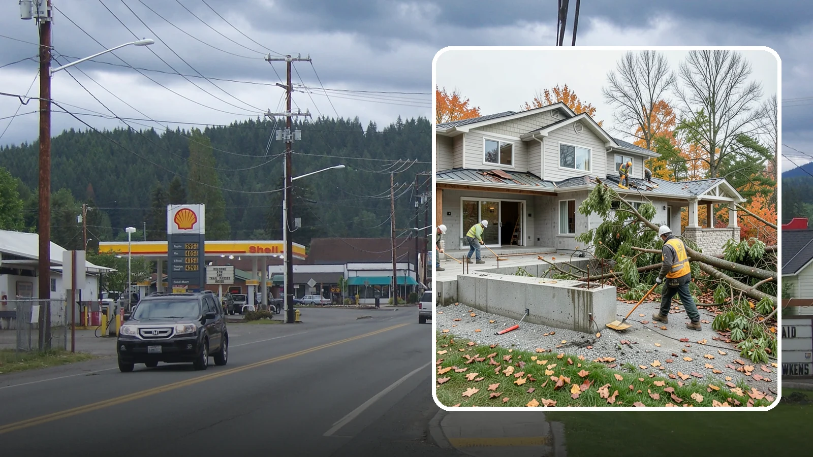 Storm Damage Repair in Granite Falls, Snohomish County, WA - Fast storm damage repair for the wind, rain, and fallen-tree harm PNW storms bring.