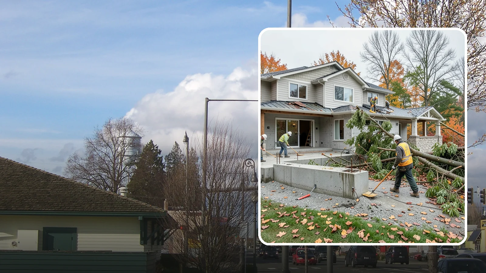 Storm Damage Repair in Marysville, Snohomish County, WA - Fast storm damage repair for the wind, rain, and fallen-tree harm PNW storms bring.