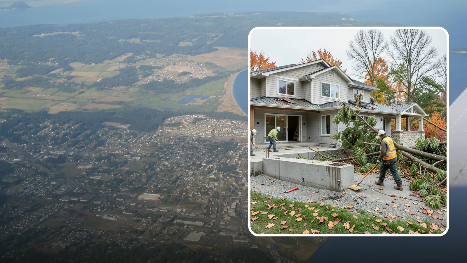 Storm Damage Repair in Oak Harbor, Island County, WA - Fast storm damage repair for the wind, rain, and fallen-tree harm PNW storms bring.