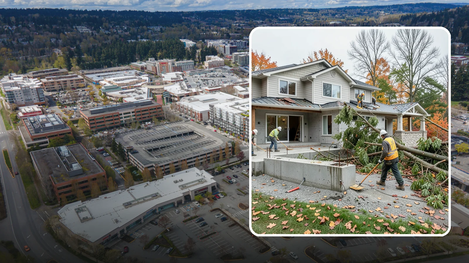 Storm Damage Repair in Redmond, King County, WA - Fast storm damage repair for the wind, rain, and fallen-tree harm PNW storms bring.