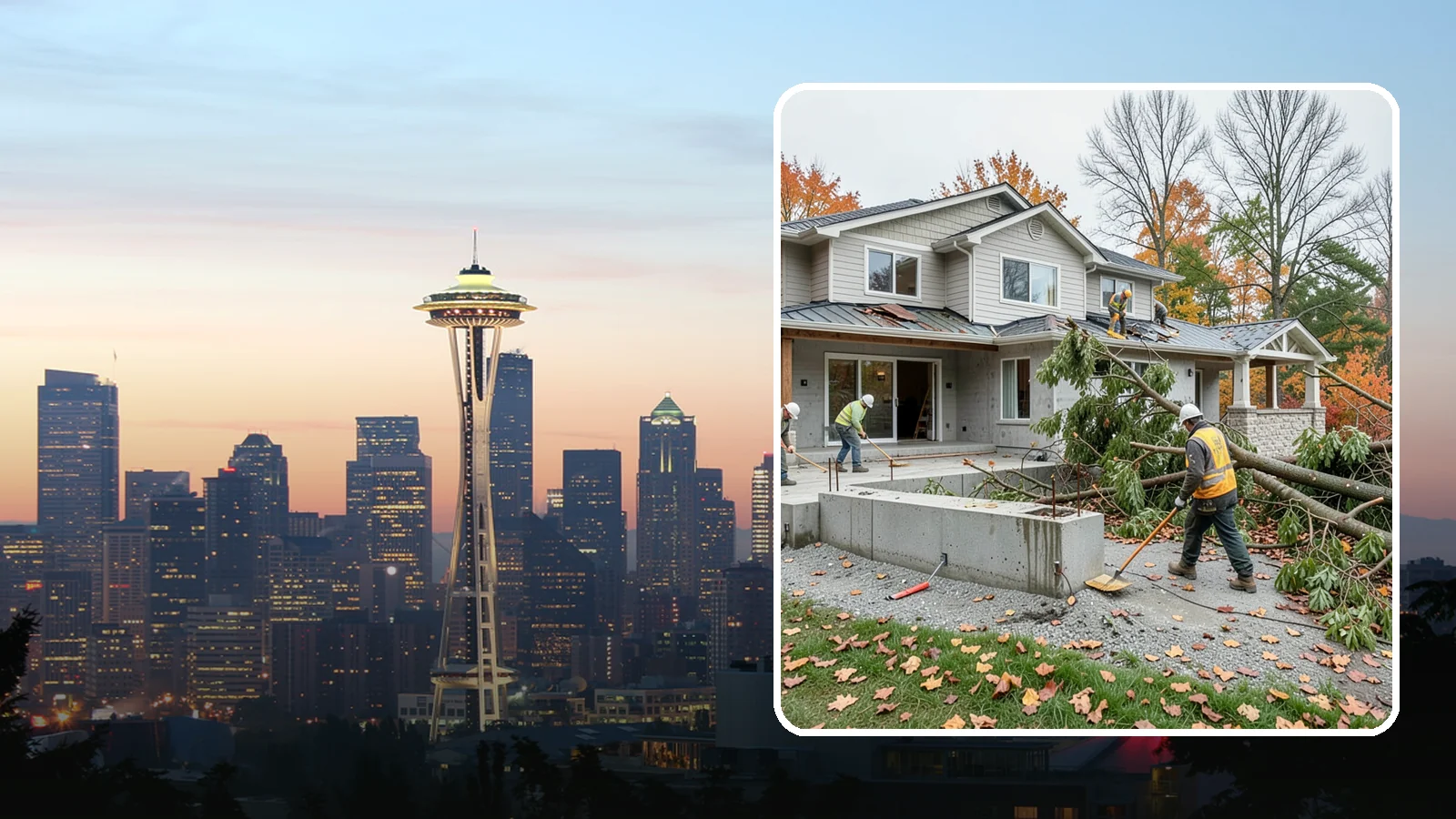 Storm Damage Repair in Seattle, King County, WA - Fast storm damage repair for the wind, rain, and fallen-tree harm PNW storms bring.