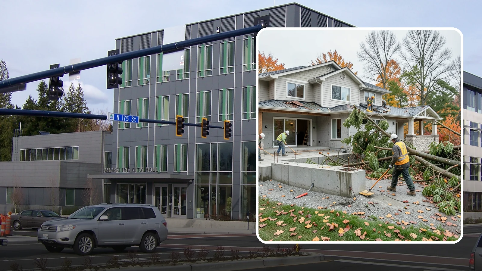 Storm Damage Repair in Shoreline, King County, WA - Fast storm damage repair for the wind, rain, and fallen-tree harm PNW storms bring.