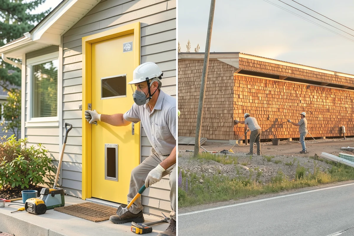 Storm Door Installation in Edgewood, Pierce County, WA - Measure the existing door frame and choose a swing side