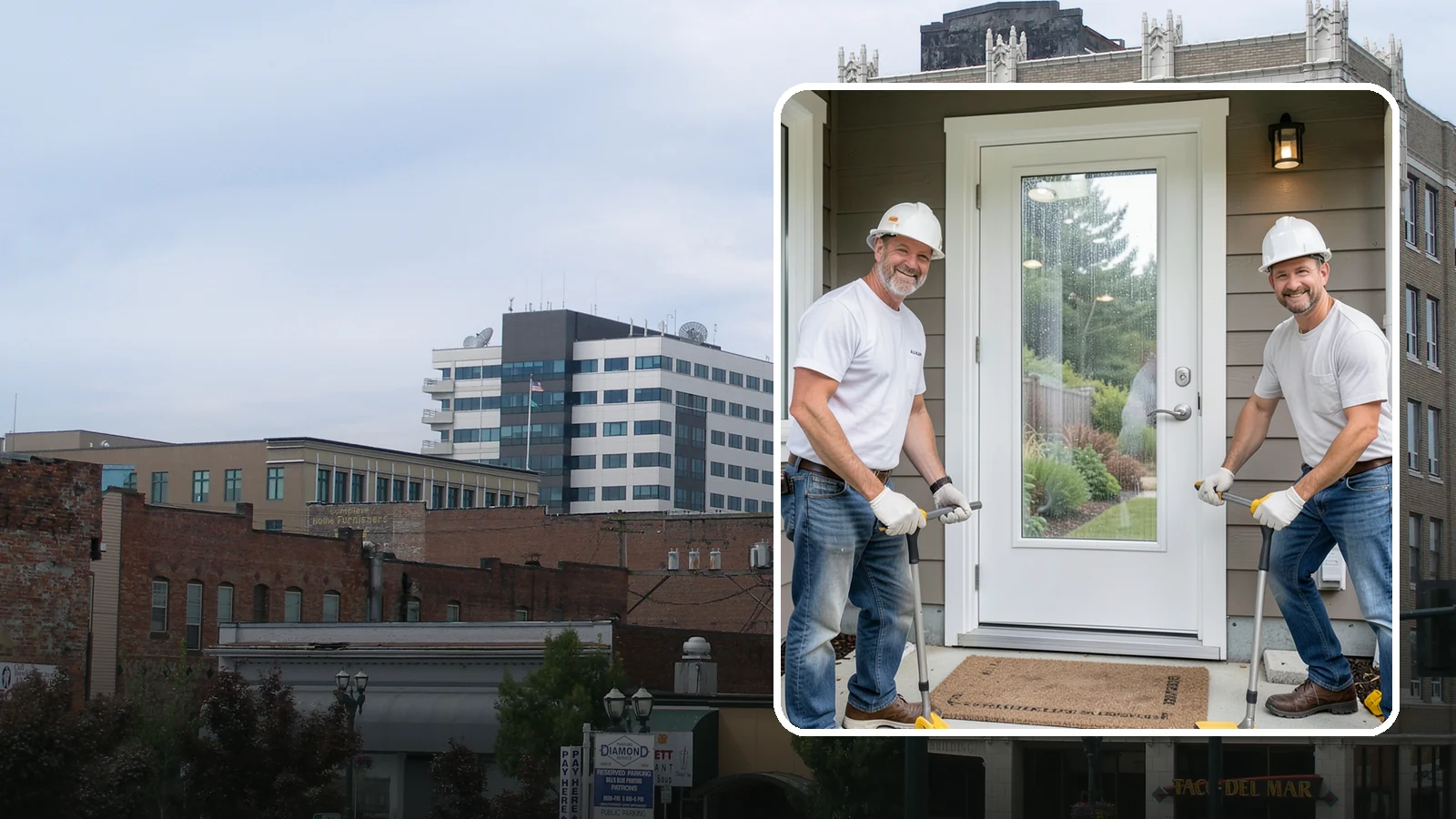 Storm Door Installation in Everett, Snohomish County, WA - A storm door that shields your entry from Northwest wind and rain while adding ventilation and light.