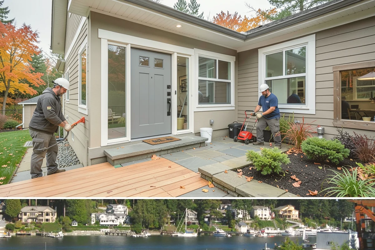 Storm Door Installation in Gig Harbor, Pierce County, WA - Fall installation readies your entry ahead of the wet, windy season, though storm doors can be added anytime.