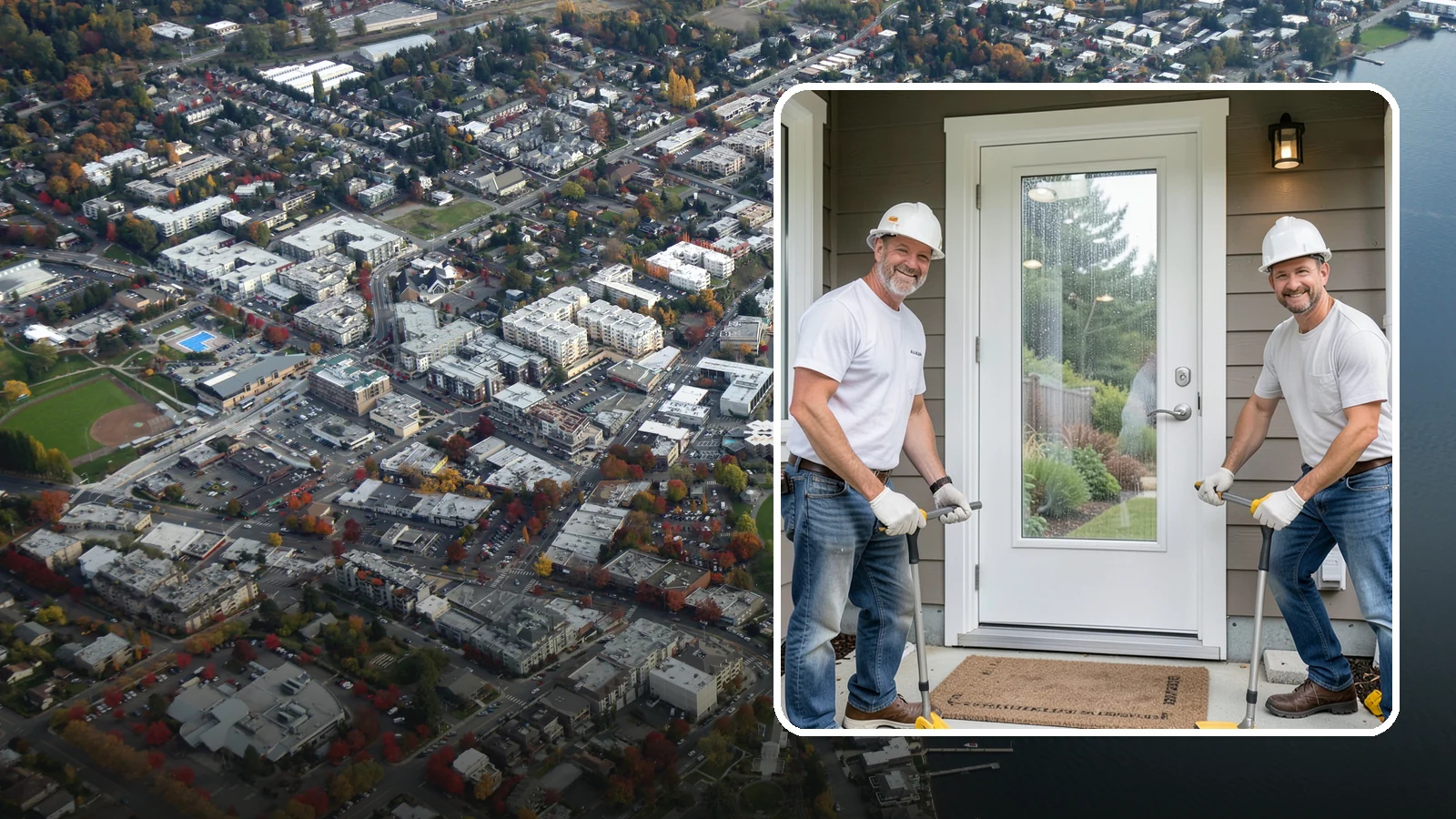 Storm Door Installation in Kirkland, King County, WA - A storm door that shields your entry from Northwest wind and rain while adding ventilation and light.