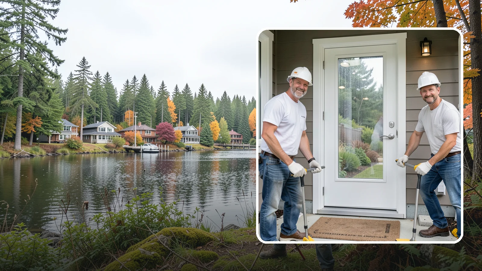 Storm Door Installation in La Conner, Skagit County, WA - A storm door that shields your entry from Northwest wind and rain while adding ventilation and light.