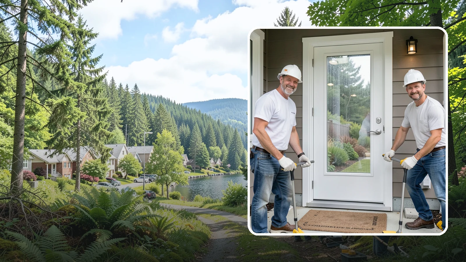 Storm Door Installation in Lake Forest Park, King County, WA - A storm door that shields your entry from Northwest wind and rain while adding ventilation and light.