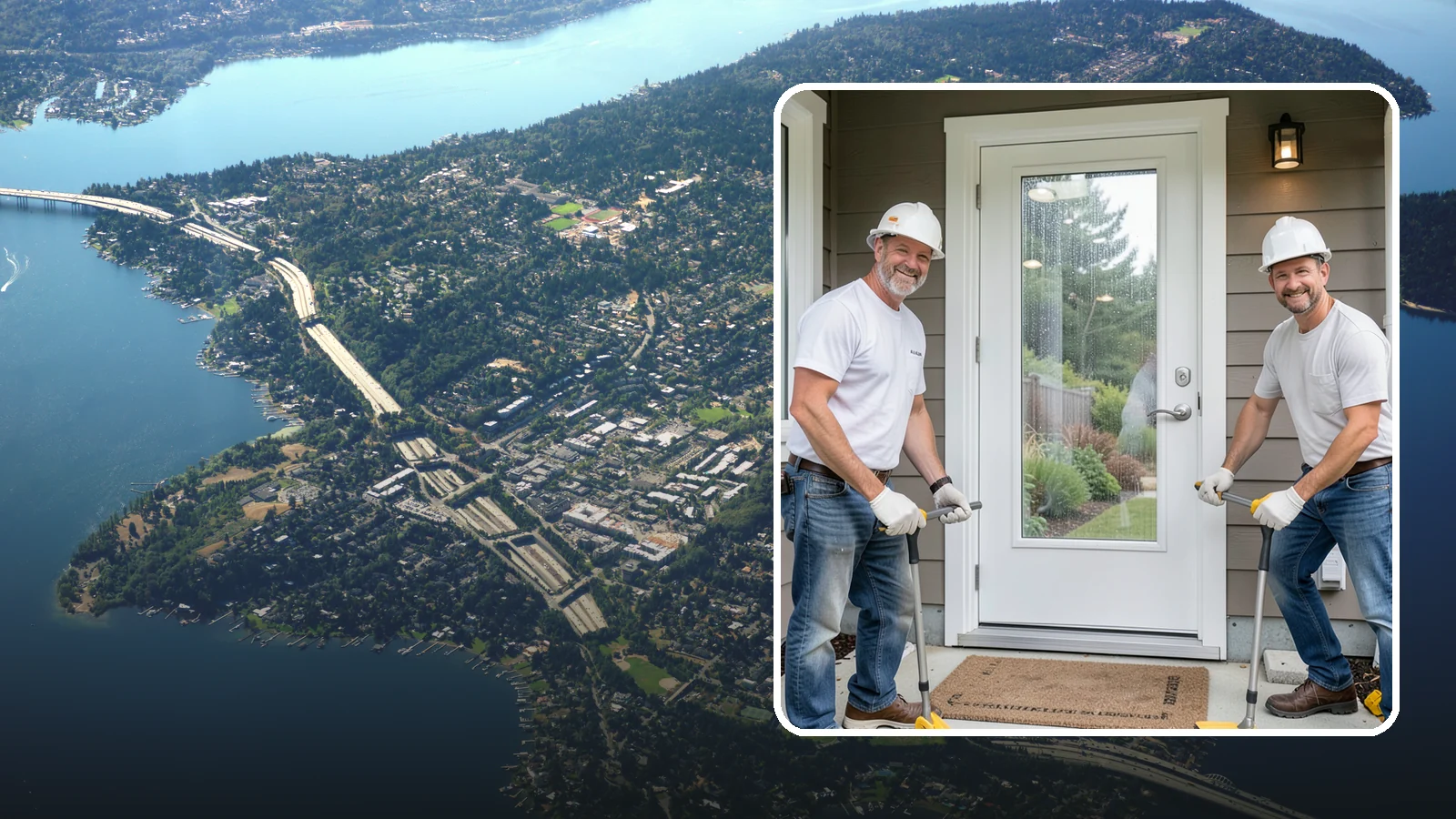 Storm Door Installation in Mercer Island, King County, WA - A storm door that shields your entry from Northwest wind and rain while adding ventilation and light.