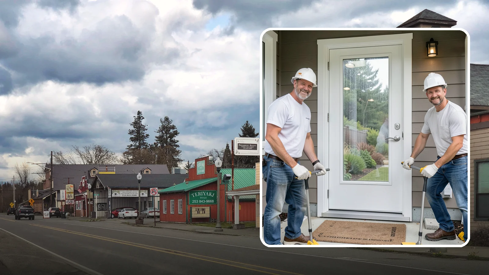 Storm Door Installation in Roy, Pierce County, WA - A storm door that shields your entry from Northwest wind and rain while adding ventilation and light.