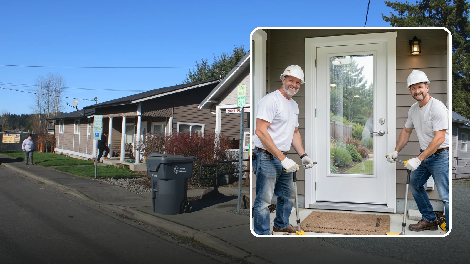 Storm Door Installation in South Prairie, Pierce County, WA - A storm door that shields your entry from Northwest wind and rain while adding ventilation and light.
