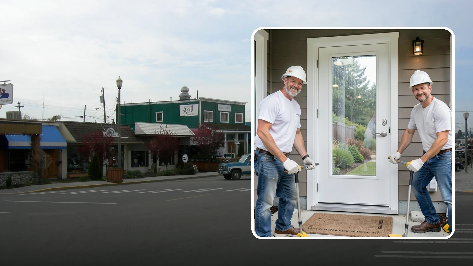 Storm Door Installation in Stanwood, Snohomish County, WA - A storm door that shields your entry from Northwest wind and rain while adding ventilation and light.
